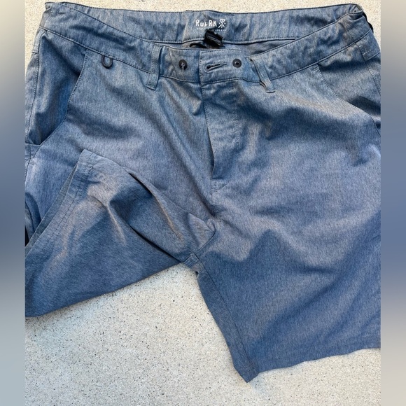 Men's Roark Shorts Gray Solid Flat Front 36 Zip Surf Summer Beach Outdoor Hike - Picture 6 of 14